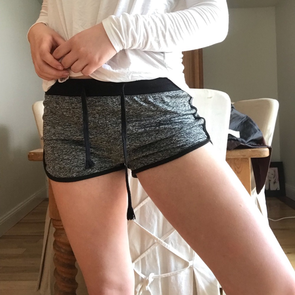 Gray workout shorts
